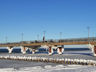 Thamm, Seebrücke im Winter, Ostseebad Zingst, Ferien Nord-Nordost, Thamm, Ferienwohnung