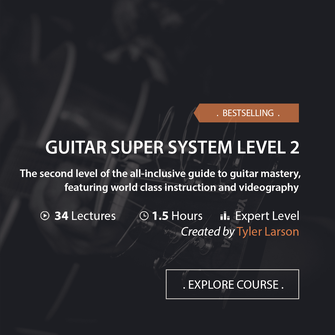 Online Music Courses - Guitar Super System Level 2. The second level of the all-inclusive guide to guitar mastery, featuring world class instruction and videography. Art God & Love Inc. Copyrights ©2017