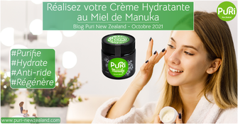 jeune femme qui s'apple une crème hydratante au Miel de Manuka de Nouvelle-Zélande