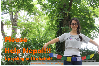 Caballo Couture; Nepal; Helft Nepal; Hilfe für Nepal; Upcycling; DIY; Upcycling Mode; Erdbeben Nepal; Round Anapurna; Anapurnarunde; Kreative Ideen; T-Shirt Upcycling