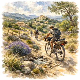 Cyclistes au gîte "Les Roche" à Forcalquier