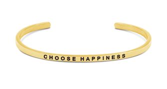 Armreif vergoldet Choose Happiness