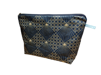 Kulturtasche Art Déco schwarz gold