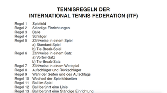Tennisregeln ITF