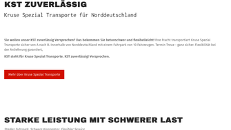 Website von Kruse Spezial Transporte