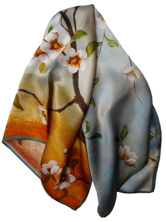 versatile silk square scarf made of 100% silk