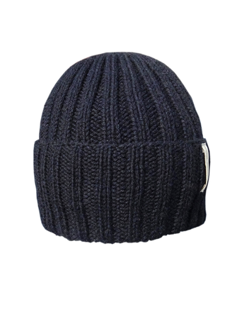 Wool and alpaca handmade knit ribbed hat