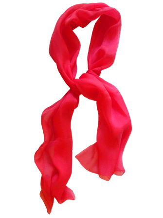 Unicolor muslin silk scarf fuchsia isolated background.