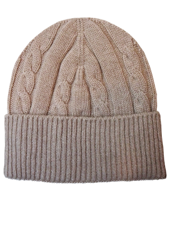 Pure cashmere knit cable hat isoft unisex winter accessory