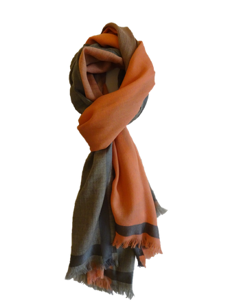 Elegant and fluid wool and silk shawl isolated