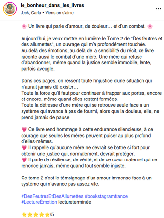 ressentis ouvrage des feutres et des allumettes de Sandrine Barthélémy 2025 Instagram