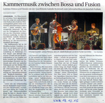 Jahresabschlusskonzert der Ludwigsburger Kreiszeitung vom 19.12.2016 von Harry Schmidt