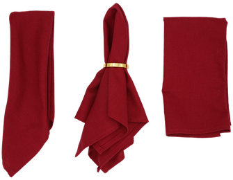 Leinenservietten in Rot mieten für Hochzeit & Event