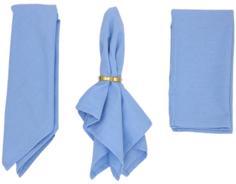 Leinenservietten in Dusty Blue mieten für Hochzeit & Event