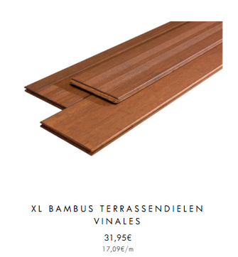 Die breiten Bambus Terrassendielen