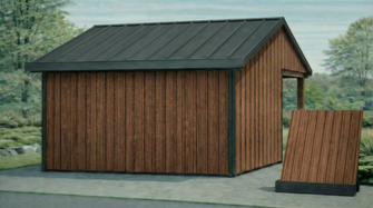 Trapezblech T35 Holzoptik Palisander Antikato