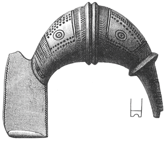 Fig. 1921. Greek bow brooch with a high pin catch made of bronze.