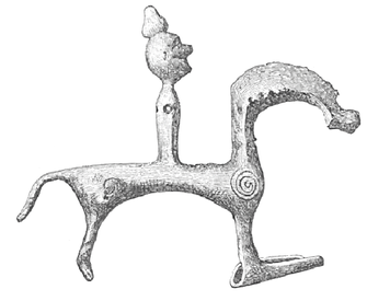 Fig. 570. Bronze. Find spot: Bologna (Benacci). Special form: Zoomorphic fibulae.