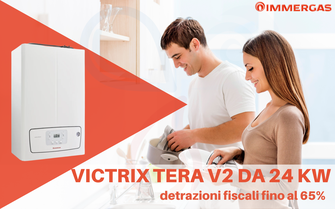 Offerta fornitura e installazione di caldaia a condensazione immergas victrix tera da 24 kw a 2000 euro iva e installazione inclusa a Torino