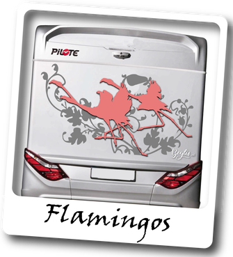 Pilote Aufkleber Flamingo