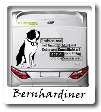 Strewo Aufkleber Wohnmobil Berhnardiner