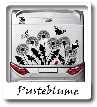 Knaus Wohnmobil Aufkleber mit Pusteblume