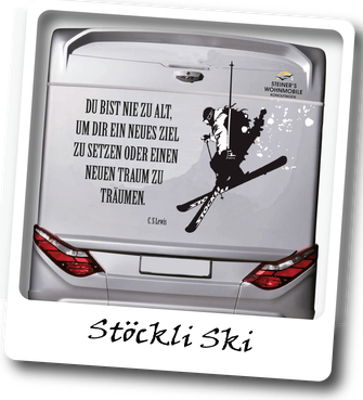 Steiners Wohnmobile Aufkleber Stöckli Ski