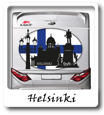 Europa Aufkleber Helsinki Finnland