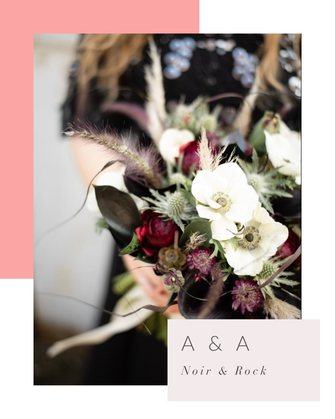 Bouquet de mariée rock, organisation et décoration de mariage thème noir rock, par My Daydream Wedding, wedding planner et décoratrice de mariage à Lille et dans le Nord