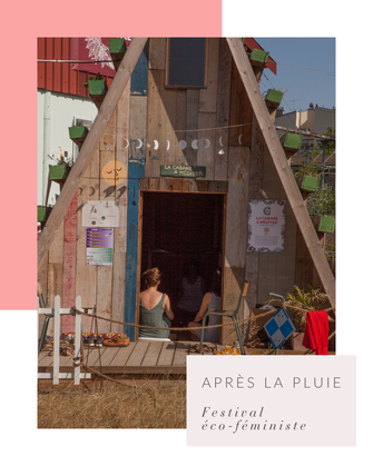 Entrée d'un tipi au festival éco-féministe Après la Pluie à Paris, décoration faite par My Daydream Wedding, wedding planner et décoratrice de mariage à Lille et dans le Nord