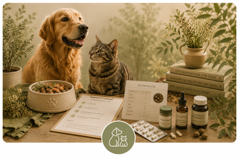 Hund und Katze mit Ernährungsplan und Naturheilmitteln – individuelle Tierernährungsberatung und Tierheilpraxis.