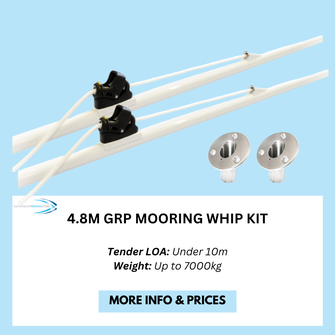 4.8m GRP tender mooring whip kit