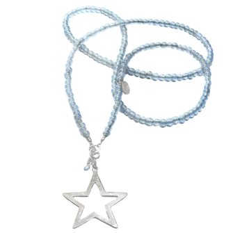  moderne Stern Kette ★ lange Kette mit Stern, Kette stern, Sternenkette mit Anhänger Stern ★ Kette mit Sternanhänger charm.