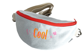 Crossbody-Bag Bauchtasche Umhängetasche in Jeansoptik mit Neonprint www.canenya.de hamburg