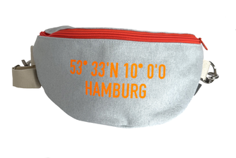 Crossbody-Bag Bauchtasche Umhängetasche in Jeansoptik mit Neonprint www.canenya.de hamburg