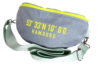 Crossbody-Bag Bauchtasche Umhängetasche in Jeansoptik mit Neonprint www.canenya.de hamburg