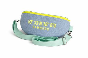 Crossbody-Bag Bauchtasche Umhängetasche in Jeansoptik mit Neonprint www.canenya.de hamburg