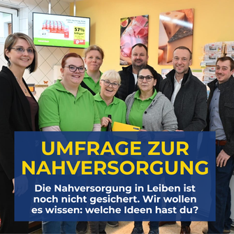 Gruppenfoto der VP Leiben und Angestellte beim Nah und Frisch