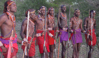 Odierni guerrieri masai.