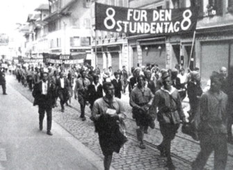 Socialistisk ungdomsdemo i Schweiz,  1920