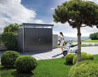 Gerätehaus HighLine schwarz - Gartengeräte, Fahrräder, Outdoor-Küche, Gerätehäuser, Unterbringung von Gartengeräten, Unterbringung von Gartenmöbeln, Spielgeräte, Stauraumspender - Garten - Rolllatorgarage - Werkstatt