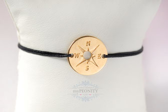 Kompass Freundschaftsband Silber Gold farben sommer armband 