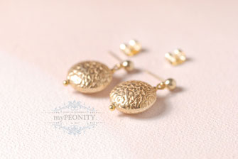 vergoldete ziselierte linsen ohrstecker