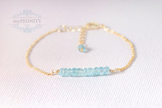 glitzer apatit armband vergoldet