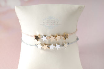 Fünf Sternchen Sterne Freundschaftsband weihnachten advent sternenkind wünsche