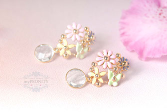 Flower Power Emaille Blumen Ohrringe ohrstecker