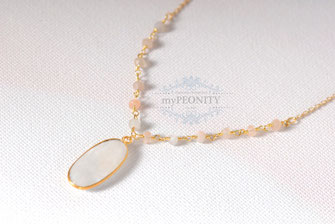 Ovaler multi Mondstein Anhänger Kette brautschmuck geschenk für freundin 