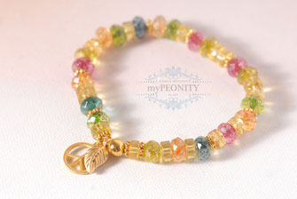 Sunshine Armband Peace Zeichen blatt 