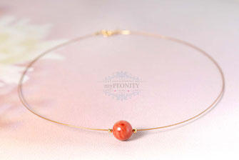 Single Schaumkoralle Collier sommerschmuck