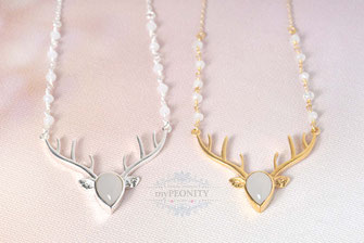 Trachten Halskette Hirsch, schmuck, oktoberfest, mypeonity